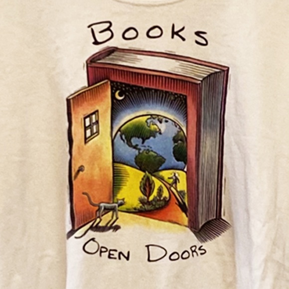 VINTAGE T SHIRT BOOKS OPEN DOORS - Picture 2 of 3